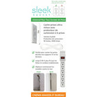 Sleek Socket - 6pi cache-prise ultra-mince parasurtenseur à 6 prises-Cordon de 6 pieds