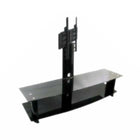 TygerClaw – Meuble pour téléviseur de 30 à 50 po, 29,5 x 68,9 x 35,4 po, noir-Meuble pour téléviseur à 2 tablettes en verre noir