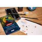 Crayons Chromaflow Derwent - boîtier métallique - paquet de 12-Une palette audacieuse comprenant un large éventail de couleurs riches et hautement pigmentées