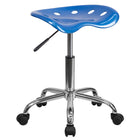 Flash Furniture – Tabouret tracteur vibrant, bleu vif-Finition bleu vibrant