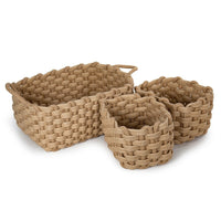 Truu Design - Panier de rangement tressage épais, 18 x 11"-Ensemble de 3: livré dans un ensemble de trois paniers de tailles différentes pour une organisation facile et efficace