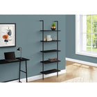 Monarch Specialties - 3683 72 po H Etagere Echelle - Noir/Metal Noir-Les 5 étagères ouvertes ont une grande surface pour les plantes, les livres et autres accessoires de décoration