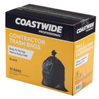 CoastWide Professional - Sacs poubelles super resistants pour entrepreneur, noir, 3 mil, paq./32-Rabats faciles à nouer
