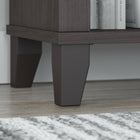 Bush Furniture - Bibliothèque haute à 5 tablettes Somerset - Gris orage-Fabriquée aux États-Unis à partir de composants américains et importés