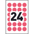 Avery - Étiquettes à codage couleur amovibles − Rouge néon − Diamètre 3/4 po − Paquet de 240-Étiquettes amovibles à codage couleur