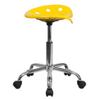 Flash Furniture – Tabouret tracteur éclatant de 25,75 po, jaune (LF214AYELLOW)-Siège de tracteur moulé pour confort