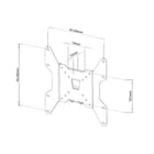 Techly – Support mural fixe pour téléviseur de 13 à 37 po-Trous de montage réglables selon les normes VESA allant jusqu’à un maximum de 200 x 200 mm