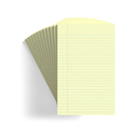 Staples - Bloc-notes à réglage étroit de 5 x 8 po, canari, 50 feuilles/bloc, paquet de 12-Bloc-notes standard pour l’écriture quotidienne