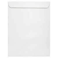 JAM Paper - Enveloppes ouvertes pour catalogue - 9.5" x 12.5" - Blanc - Paquet de 50-Enveloppes blanches à extrémité ouverte