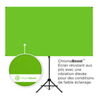 Valera Explorer Écran portable Vert 90 cm et Ensemble de galerie d’arrière-plan Valera-Dimensions de l'écran : 160 cm. x 91,4 cm