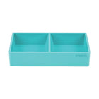 Poppin - Plateau This + That flexible, turquoise-Comprend deux compartiments pour bien ranger ses accessoires de bureau