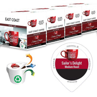 East Coast Coffee - Café de torréfaction foncée Sailor's Delight - recyclable - paquet de 96-Dosettes K-cup