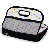 Luciano - Grand porte-aliments isolé à double couche, 16.75 x 13.25"-Measure: 16.5"L x 10.5"H x 12"W