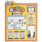 TREND enterprises Inc. Ensemble de calendrier et babillard, aspect métallique, 106 pièces-Or, argenté, cuivre, patine