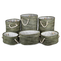 Paniers de rangement ronds, vert 66396DF-1