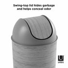 Umbra Mezzo - Poubelle avec couvercle à bascule, capacite de 9 litres, Greywood-10