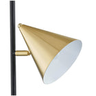 Union & Scale - MidMod - Lampe De Table - laiton-Cordon en PVC noir avec interrupteur de ligne, longueur apparente 1,8 mètre