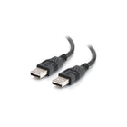 C2G – Câble USB 2.0 A Mâle vers A Mâle, 2 m/6,5 pi, noir-Les claviers, souris, modems, imprimantes et autres périphériques USB sont prêts à l’utilisation.