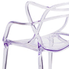 Flash Furniture - Chaise auxiliaire empilable transparente de la série Nesting-Appuis-Bras intégrés