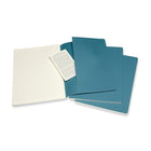 Moleskine – Cahier journal, très grand, ligné, ens. de 3, bleu ardent, couverture souple-Les 16 dernières pages sont détachables