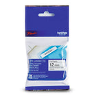 Brother MK231 Ruban non laminé blanc avec texte noir authentique pour étiqueteuses P-touch, 12 mm de largeur x 8 m de longueur-Ruban non laminé série M blanc avec texte noir de 12 mm