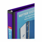 Staples - Reliure Better Binder, 1 po, mauve-Pochette verticale intérieure non collante pour garder les feuilles en place