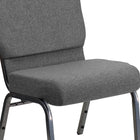 Flash Furniture – Chaise d’église empilable Hercules très large de 21 po, siège de 3,75 po d’épaisseur, structure argentée, gris-Le siège en cascade favorise une bonne circulation sanguine