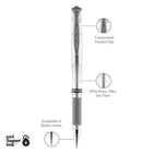 uni-ball - Stylos à impact gel Signo - 1,0 mm - argent métallisé-Les stylos à encre gel de 1,0 mm sont dotés de la technologie uni Super Ink qui protège contre l’eau, la décoloration et la fraude