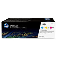 HP - Cartouches de toner LaserJet d'origine 128A (CF371AM) cyan, magenta, jaune, paq./3-Couleurs : cyan, magenta, jaune