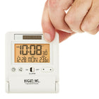 Marathon – Réveil-matin de voyage atomique avec 8 fuseaux horaires et rétroéclairage automatique, blanc-Calendrier qui affiche le jour de la semaine; affichage des heures, des minutes et des secondes