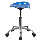 Flash Furniture – Tabouret tracteur vibrant, bleu vif-Siège de tracteur moulé pour confort
