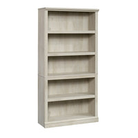 Sauder - Bibliothèque de rangement à 5 tablettes, 423033, fini chataîgnier blanchi-Bibliothèque en bois d'ingénierie à 5 tablettes, fini chataîgnier blanchi