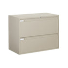 Cabine De Classement Global À 2 Tiroirs, Gris Entreprise-Poignées intégrées pleine hauteur