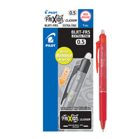 Stylo à encre gel effaçable Frixion Clicker de Pilot, pointe à bille roulante, rétractable, rechargeable, 0,5 mm, rouge, paquet de 12 (BLRT–FR5–RD)-Stylo à bille roulante effaçable