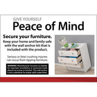 Dorel - Armoire à un tiroir et à deux portes, blanc-2 portes pour un rangement dissimulé