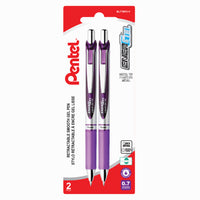 Pentel - Stylos EnerGel à gel liquide rétractable - 0,7 mm - paquet de 2  -Conçue pour intégrer les meilleures qualités de l’encre liquide et de l’encre gel