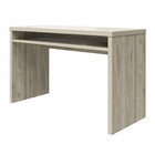 Mr, Kate - Bureau Winston - 121cm L x 74,2cm H x 50cm P - Noyer clair-Gestion des câbles intégrée et grand espace de rangement sur la spacieuse étagère ouverte en dessous