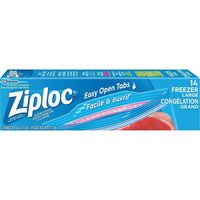 Ziploc - Sachets pour congélation robustes à fermeture à glissières doubles, grands, bte/15-Chaque sac protège contre la brûlure de congélation tout en gardant la fraîcheur du contenu