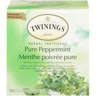 Twinings – Sachets de tisane Menthe poivrée pure, paq./50-Tisane (sans caféine)
