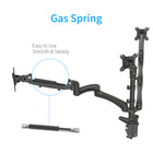 ShoppingAll - Support de bureau entièrement réglable à trois bras pour écran avec 2 bras pivotants - Noir-Ce support de bureau entièrement réglable peut être fixé à l'aide d'une pince en C ou d'un passe-fil sur n'importe quelle surface de travail.