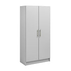 Prepac Elite 32" Armoire De Rangement-Gris Clair (GES-3264)-2 tablettes réglables et 1 tablette fixe