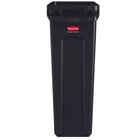 Conteneur à déchets ventilé Rubbermaid Commercial Slim Jim, 87,1 L, noir-Noir