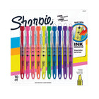 Sharpie – Surligneurs style stylo à encre liquide et à pointe biseautée, couleurs variées, paquet de 10-Les surligneurs à encre liquide sont dotés de pointes biseautées qui créent des lignes larges ou fines et sont parfaits pour surligner ou souligner