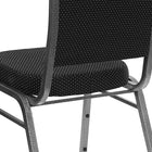 Flash Furniture – Chaise de banquet empilable à dossier couronne, bâti argenté avec tissu à motif de pois noir, (FDC01GVS0810)-Panneau arrière sans couture