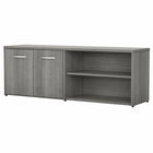 Bush Business Furniture - Armoire de rangement basse avec portes et tablettes Studio C - gris platine-L'armoire de rangement basse 60 po L x 16 po P x 21 po H avec portes et tablettes offre une solution de rangement pratique avec un style contemporain