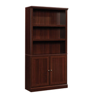 Sauder Miscellaneous Storage Bibliothèque avec portes - 5 tablettes - 69.76" H - Finition Select Cherry (426415)-Le Standard - Finition Select Cherry - Bois D'ingénierie
