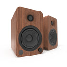 Kanto YU4 Haut-parleurs de bureau amplifiées 140W avec Bluetooth et préamplificateur phonov - Noyer-Connectez facilement à n'importe quelle platine vinyle vintage ou moderne avec un préampli phono intégré