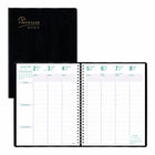 Blueline - Agenda Hebdomadaire/Mensuel Timanager 2023, 7 jours, 11 H x 8-1/2 L po, Anglais, Noir-Planificateur de 7 jours avec calendrier planificateur au début de chaque mois. Horaire de rendez-vous de 7 h à 8 h 30 à intervalles de 30 minutes