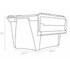 Storex bac filière de 12 gallons (45L) - givre / bleu - paquet de 4-Peut contenir jusqu'à 45 lbs. (20 kg)