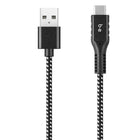 Blu Element – Câble de chargement/synchronisation USB-C tressé, 4 pi, zèbre (B4TCZB)-Câble zèbre de 4 pieds